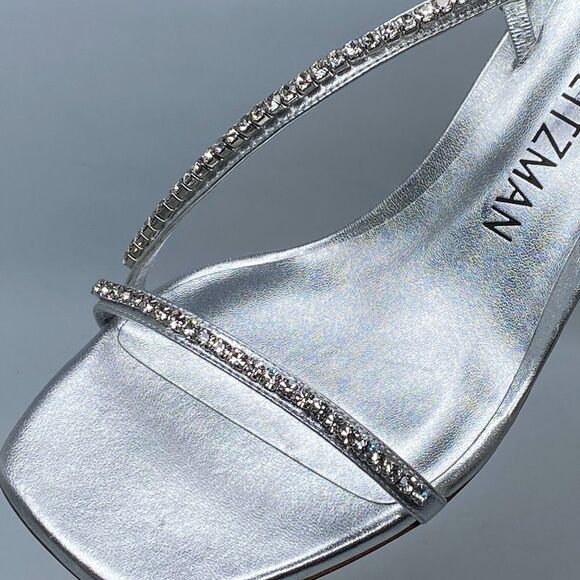 Stuart Weitzman Embellished Metallic Leather Sandals size 9.5 - Picture 9 of 12